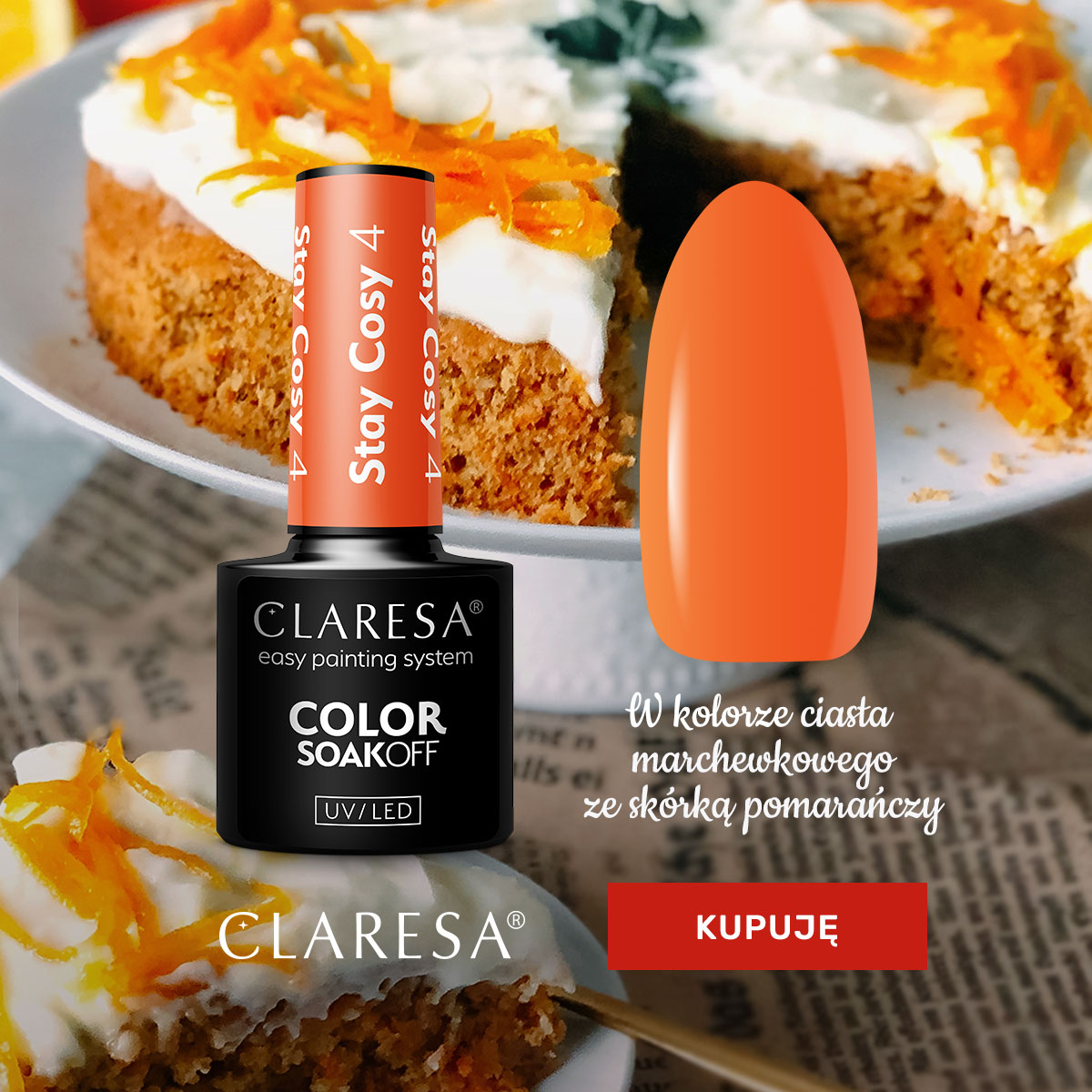 pomarańczowy lakier hybrydowy