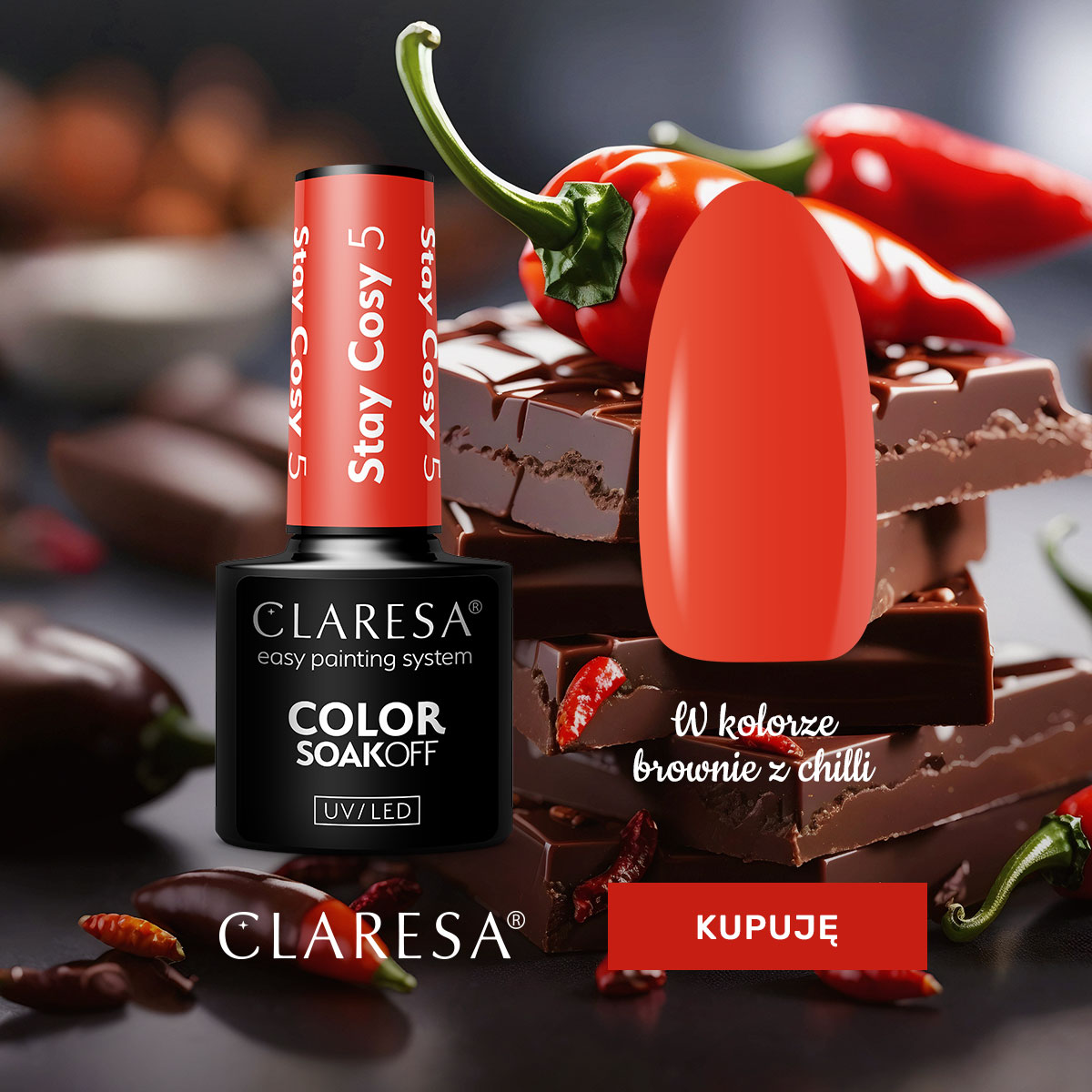 jesienne paznokcie hybrydowe