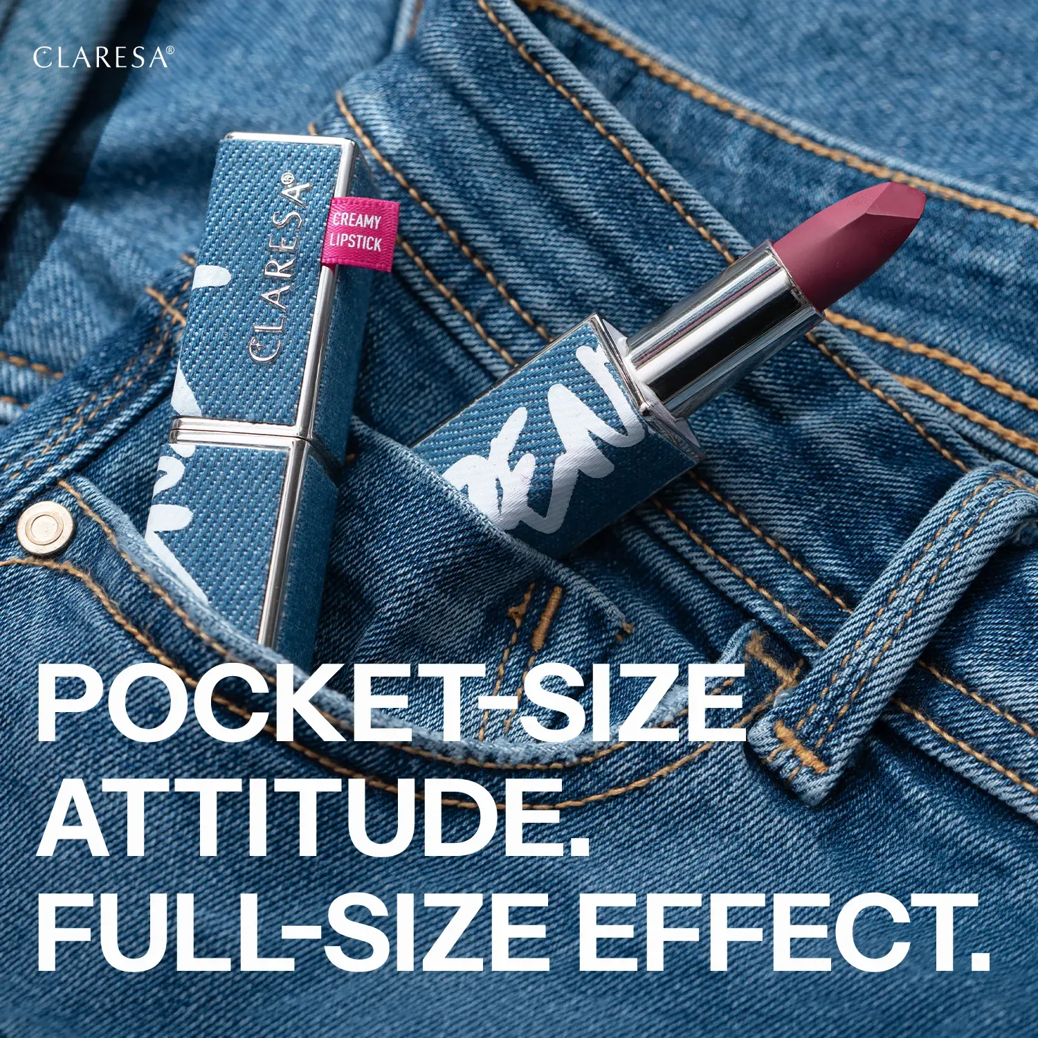 Claresa DENIM Creamy Lipstick kremowa pomadka w sztyfcie
