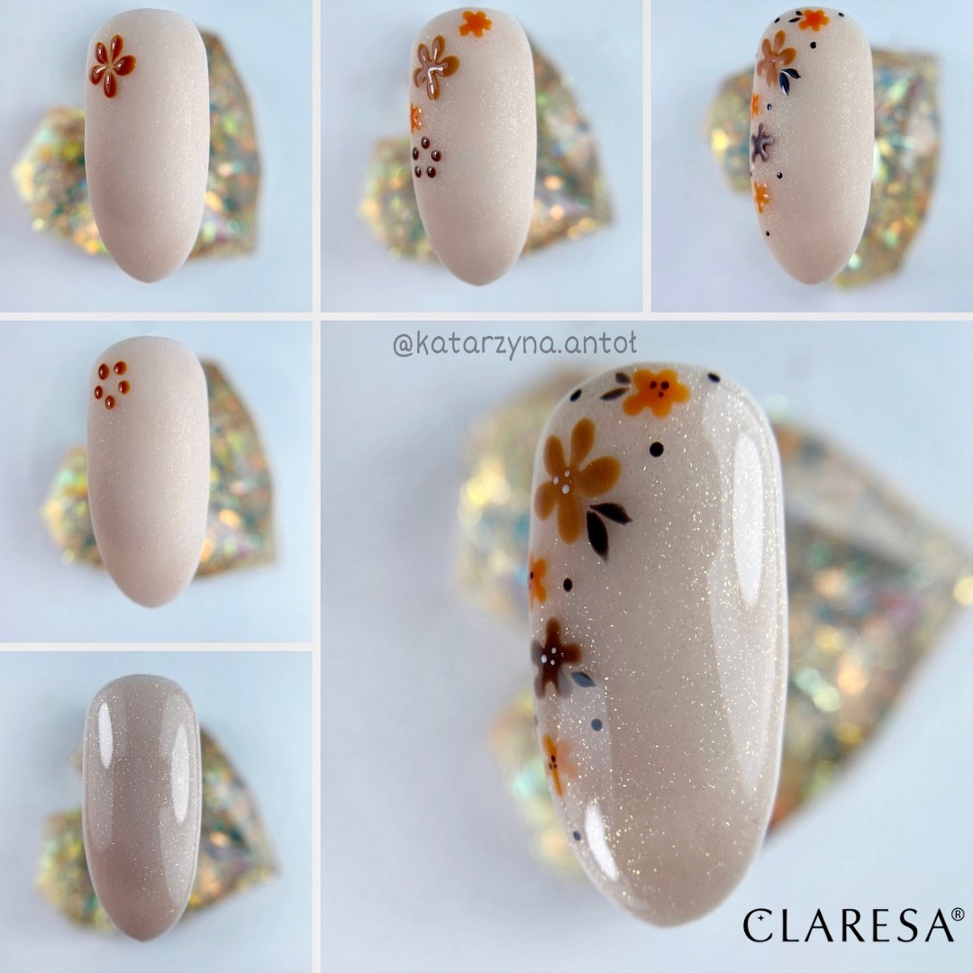 kolorowe paznokcie w kwiatki