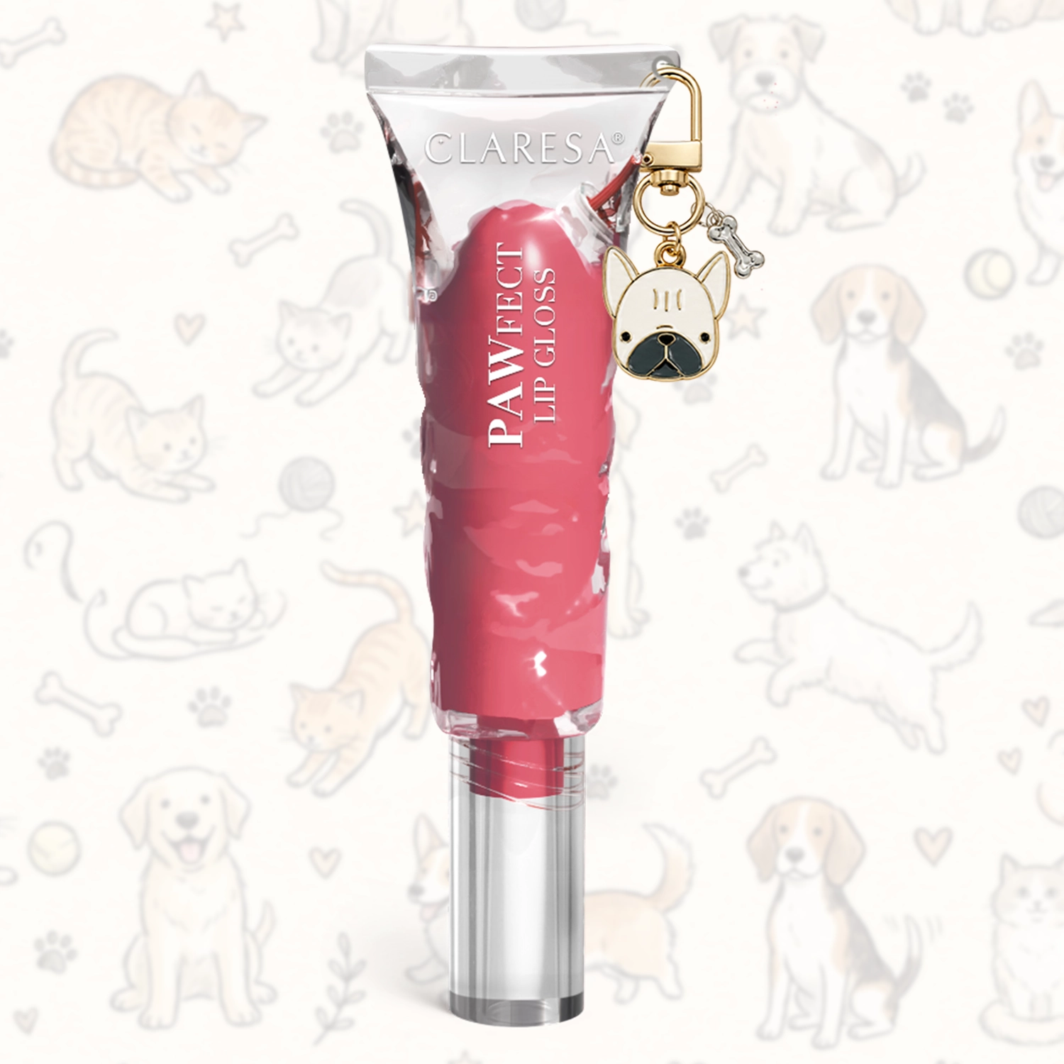 Claresa PAWfect Lip Gloss – błyszczyk z zawieszką
